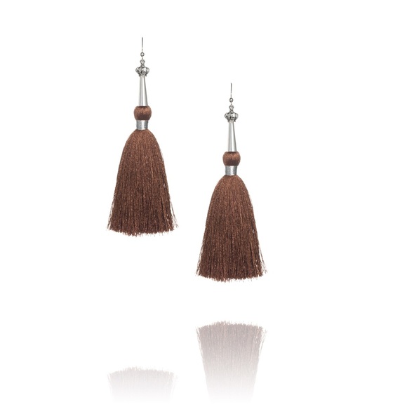 Perfect Silk Tassel Earrings - Picture 2 of 8